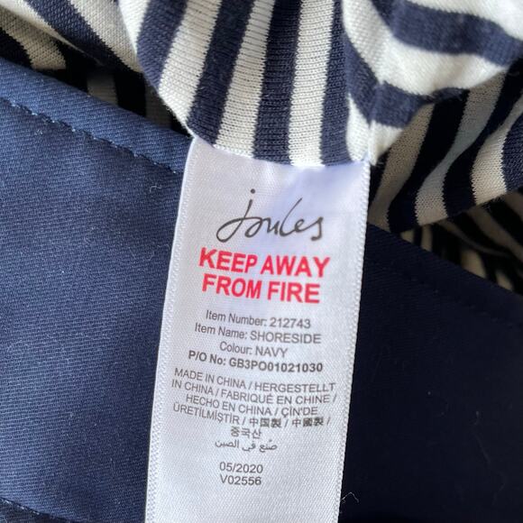 Joules Shoreside Waterproof Hooded Coat Navy Rain Jacket Preppy Classic Plus 22 - Picture 13 of 14